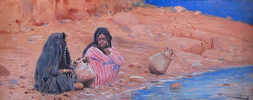 �gypterinnen beim Wasserholen